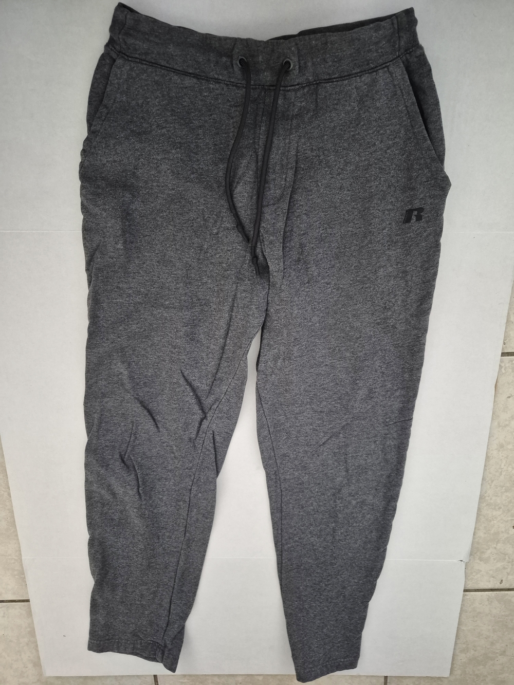 Russell Athletic Dark Gray Knit Joggers with Drawstring GUC
